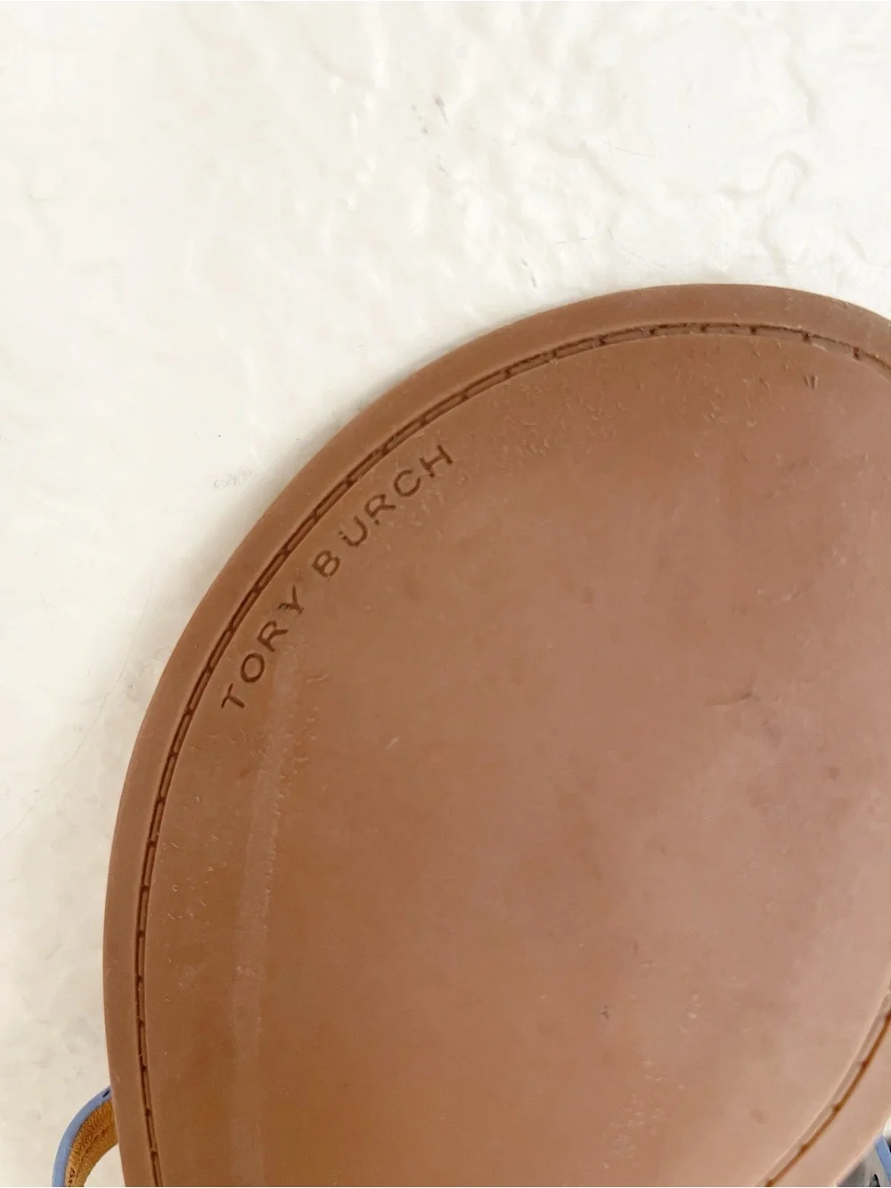 Tory Burch Miller Leather Thong Sandal in Yellow, Blue & White 7